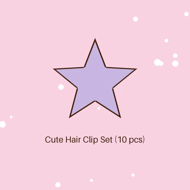 Cute Hair Clip Set (10 pcs), view 1