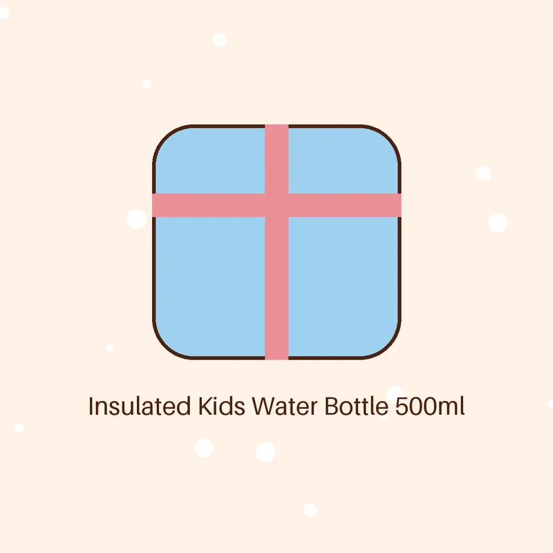 Insulated Kids Water Bottle 500ml – Sky Blue