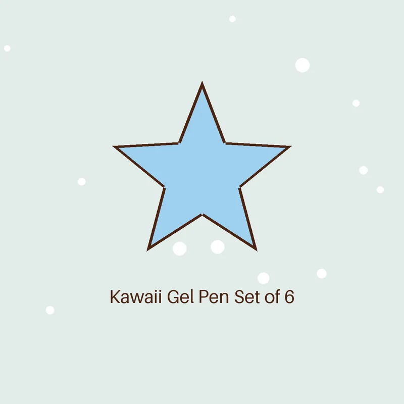 Kawaii Gel Pen Set of 6, view 1