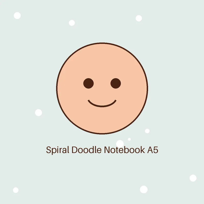 Spiral Doodle Notebook A5 – Peach