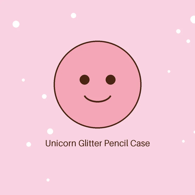 Unicorn Glitter Pencil Case – Pink